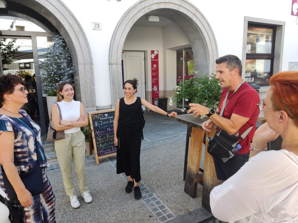Project Partners on a guided tour in Novo Mesto