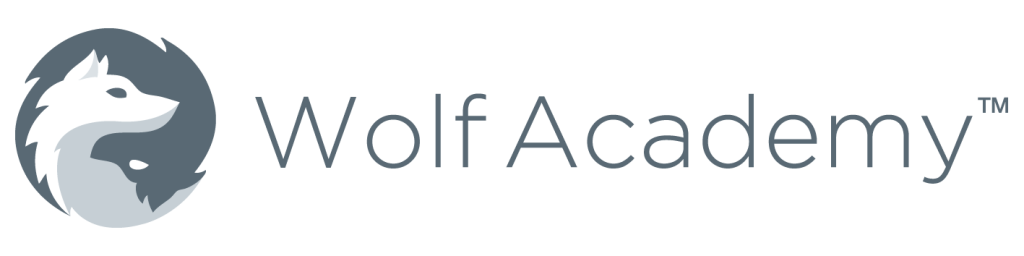 wolf academy logo + text